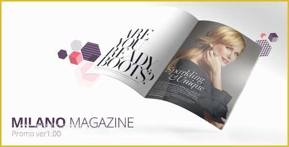 After Effects Page Turn Template Free Of Milano Magazine Promo by Pixflow