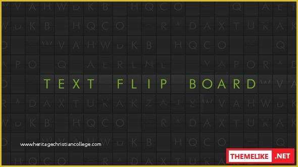 After Effects Page Turn Template Free Of Text Flip Board Project for after Effects Videohive