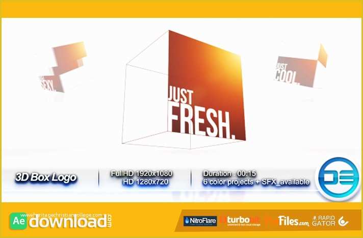 After Effects Project Files and Templates Free Download Of 3d Box Logo Videohive Template Free Download Free