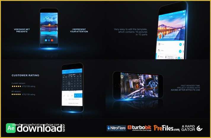 After Effects Project Files and Templates Free Download Of Mobile App Promo Kit Videohive Project Free Download