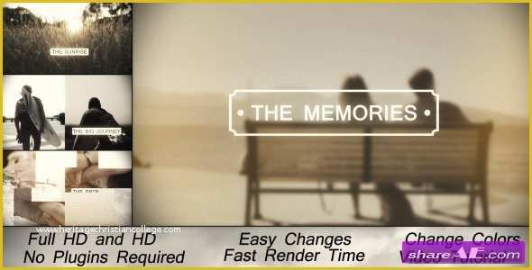 After Effects Simple Slideshow Template Free Of Memories Slideshow after Effects Project
