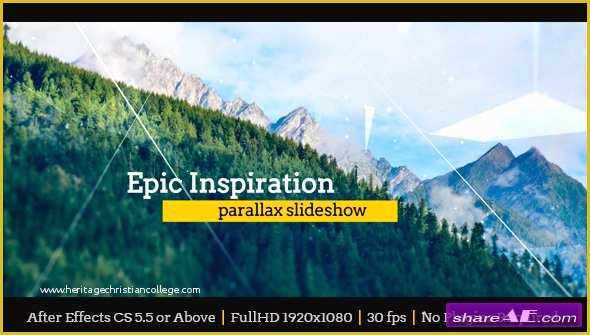 After Effects Simple Slideshow Template Free Of Videohive Epic Inspiration Parallax Slideshow Free after