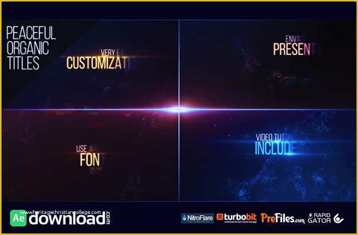 After Effects Templates Free Download Cc Of Peaceful organic Titles Videohive Free Download Free