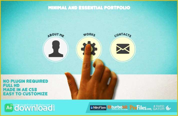 After Effects Templates Free Download Of Minimal and Essential Portfolio Videohive Project Free