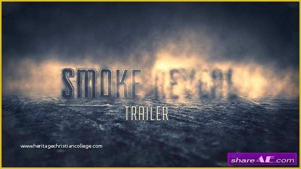 After Effects Trailer Template Free Of Smoke Reveal Trailer after Effects Project Videohive