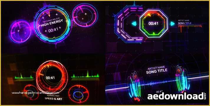 After Effects Visualizer Template Free Of Techno Music Visualizer Videohive Free after Effects
