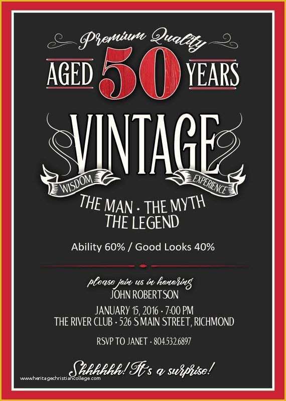 Aged to Perfection Invitation Template Free Of 50th Birthday Invitation for Men Jpeg Printable Aged