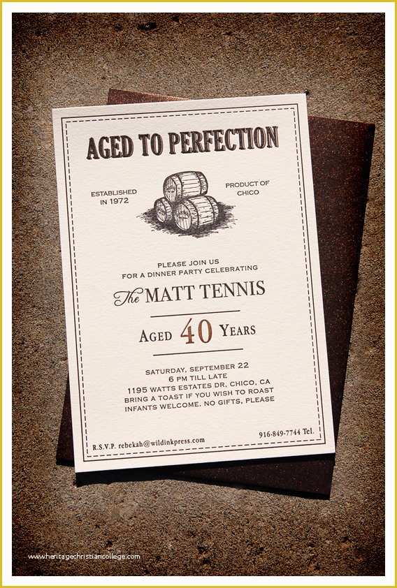 Aged to Perfection Invitation Template Free Of Dinner Party Invitations