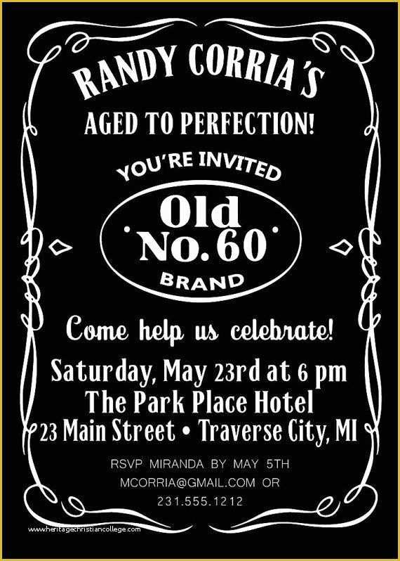 Aged To Perfection Invitation Template Free Printable Templates