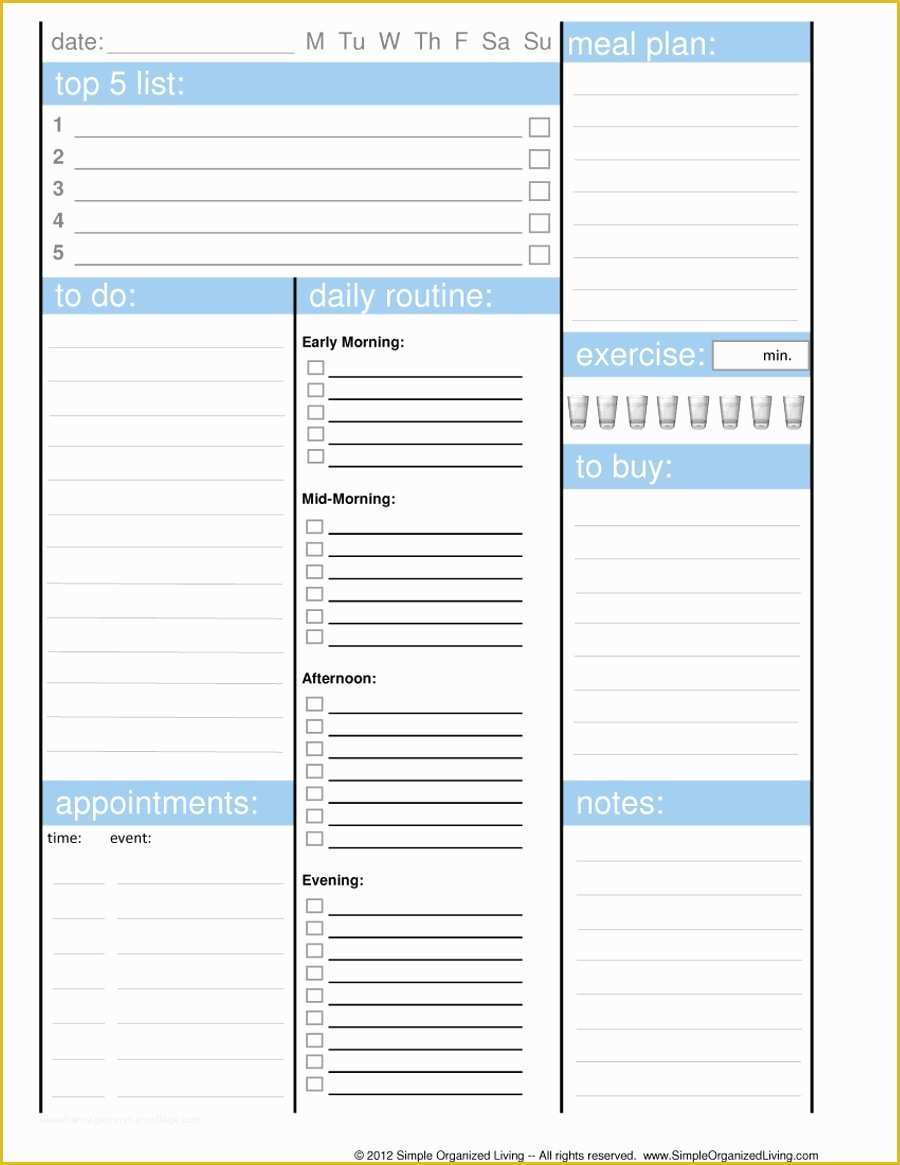 Agenda Template Free Of 40 Printable Daily Planner Templates Free Template Lab