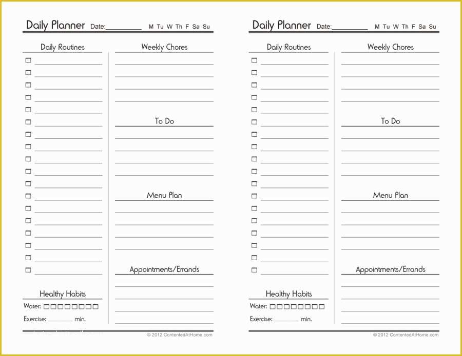 Agenda Template Free Of 40 Printable Daily Planner Templates Free Template Lab