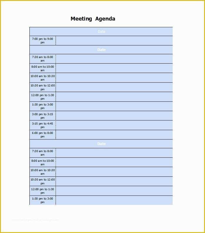 Agenda Template Free Of 46 Effective Meeting Agenda Templates Template Lab