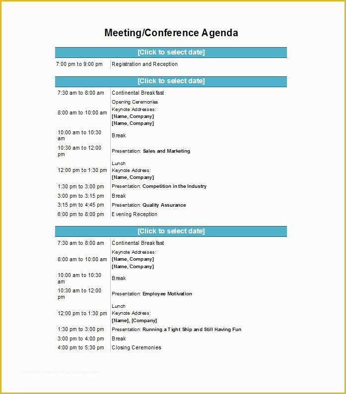 Agenda Template Free Of 46 Effective Meeting Agenda Templates Template Lab