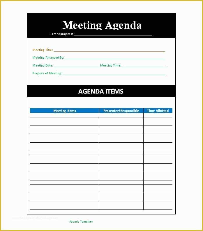 Agenda Template Free Of 51 Effective Meeting Agenda Templates Free Template