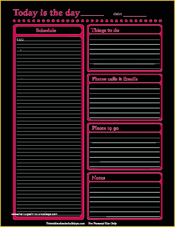 Agenda Template Free Of Daily Planner Template Free Printable Daily Planner for