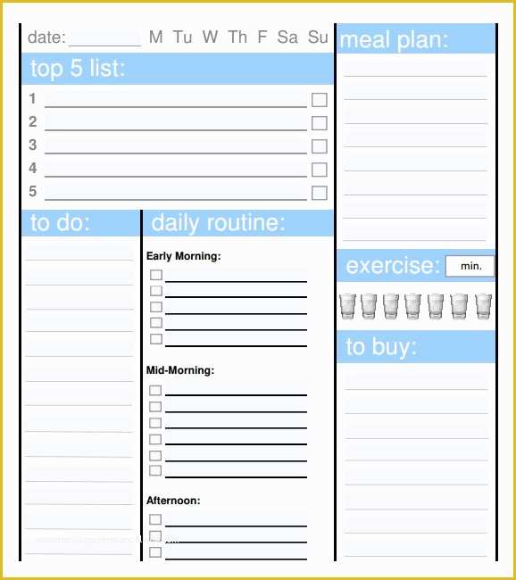 Agenda Template Free Of Free Daily Planner Templates Free Printables Word Excel