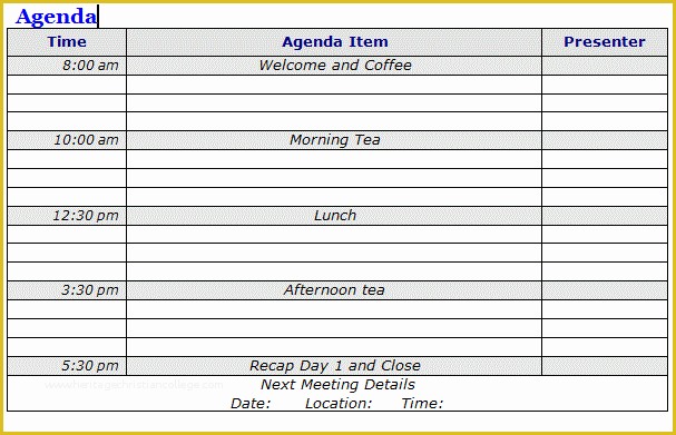 Agenda Template Free Of Free Meeting Agenda Templates