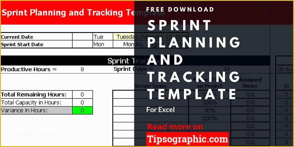 Agile Project Plan Template Excel Free Of Sprint Planning and Tracking Template for Excel Free