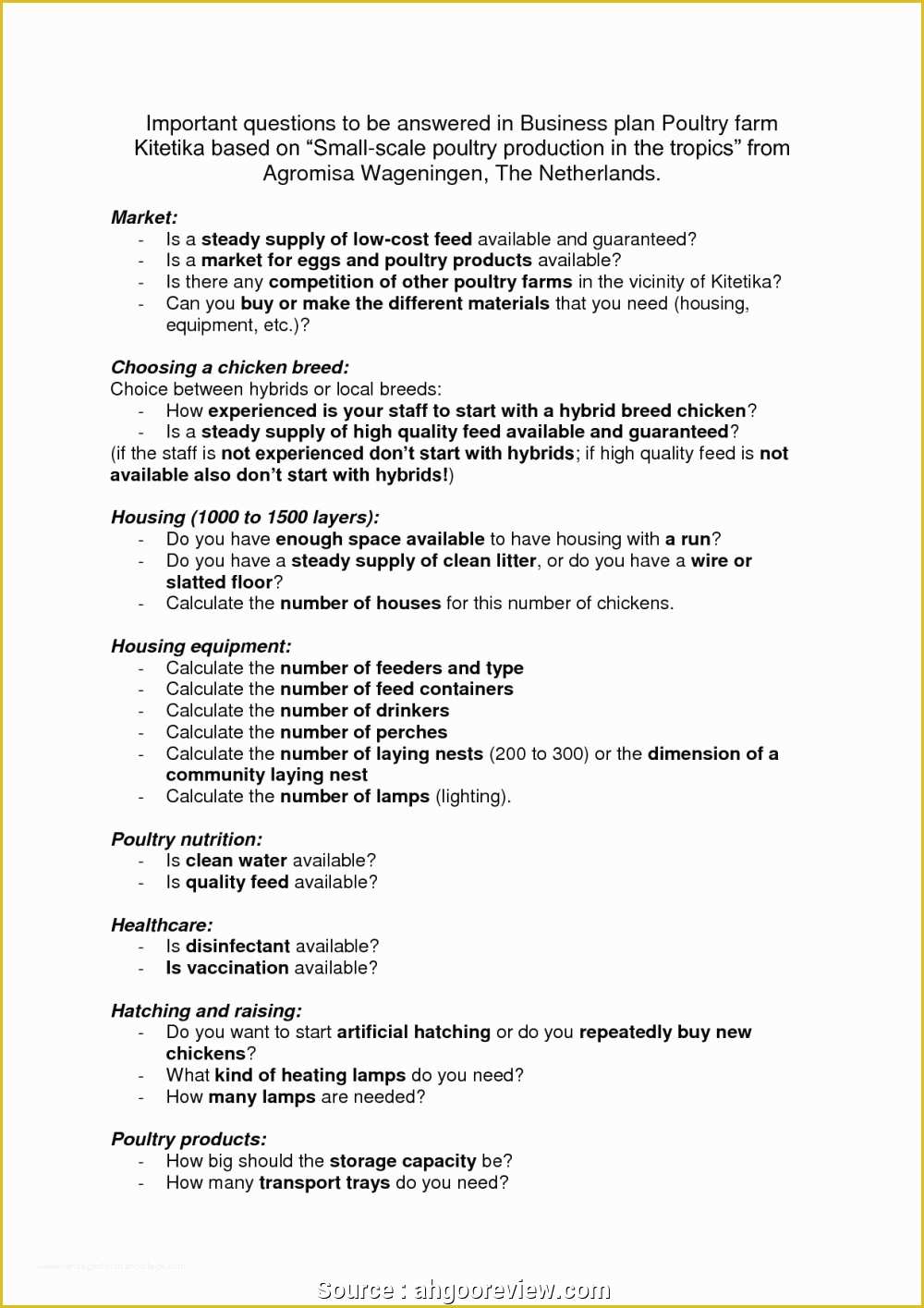 Agriculture Business Plan Template Free Of 6 New Basic Farm Business Plan Ncisse