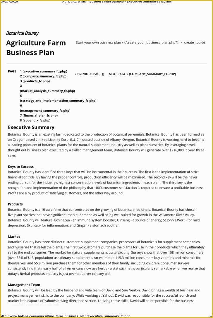 Agriculture Business Plan Template Free Of 7 Farm Business Plan Templates Free Download