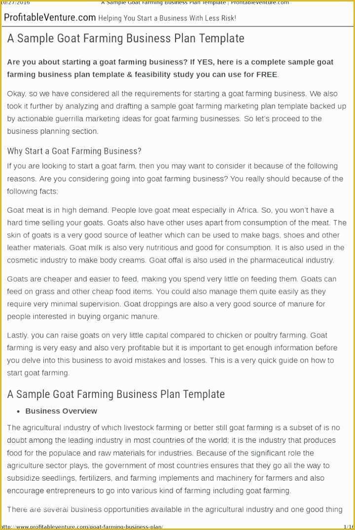 Agriculture Business Plan Template Free Of Agriculture Business Plan Cattle Business Plan Template