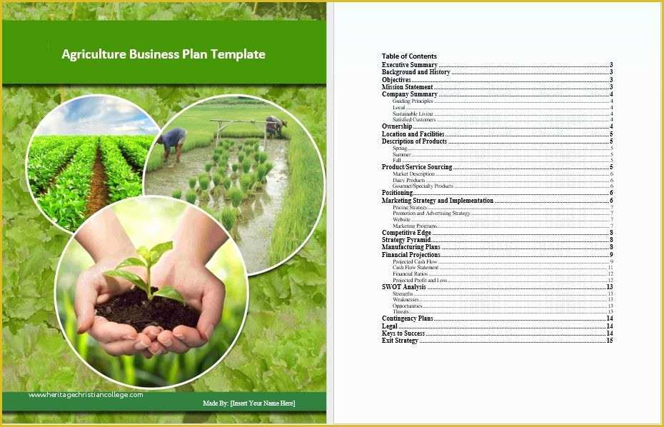 Agriculture Business Plan Template Free Of Business Plan Templates – 6 Free Exclusive Templates