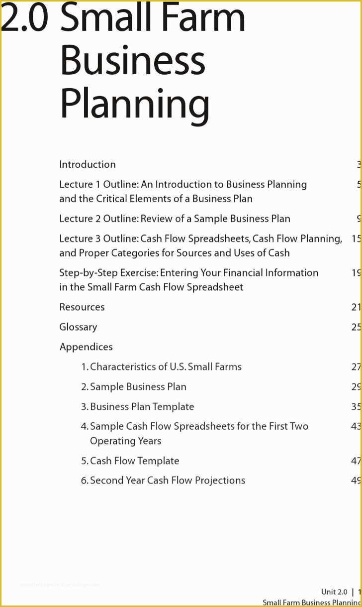 Agriculture Business Plan Template Free Of Elegant Business Plan Template Pdf Canada