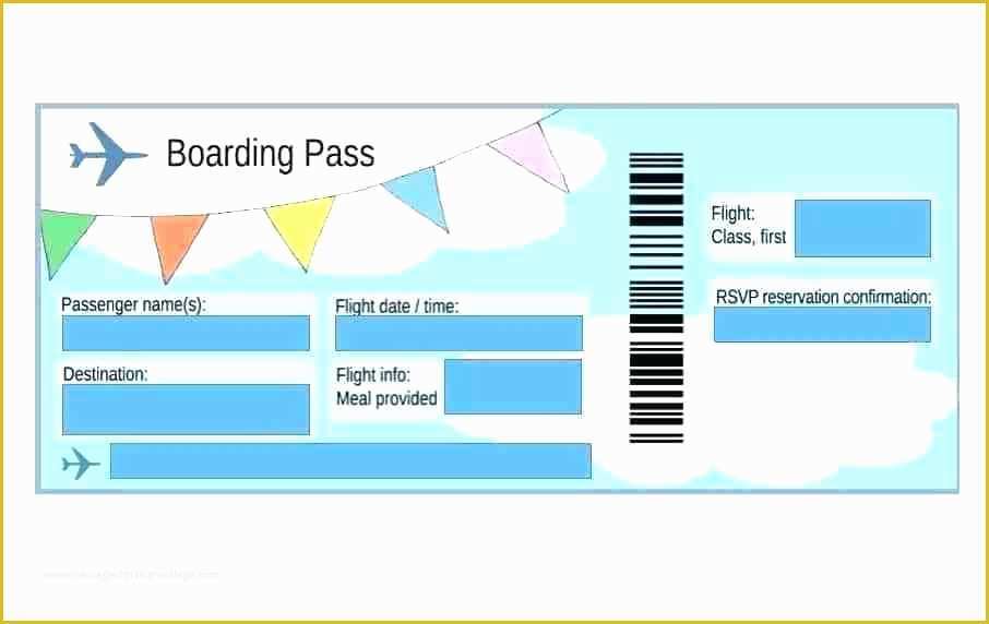 Airline Ticket Invitation Template Free Download Of Airline Boarding Pass Template Airline Plane Ticket