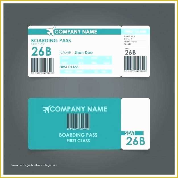 Airline Ticket Invitation Template Free Download Of Airline Boarding Pass Template Airline Plane Ticket