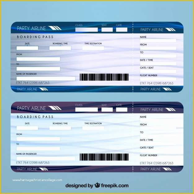 Airline Ticket Invitation Template Free Download Of Airline Ticket Template Vector