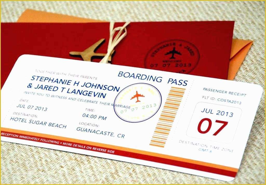 airline ticket invitation template free download