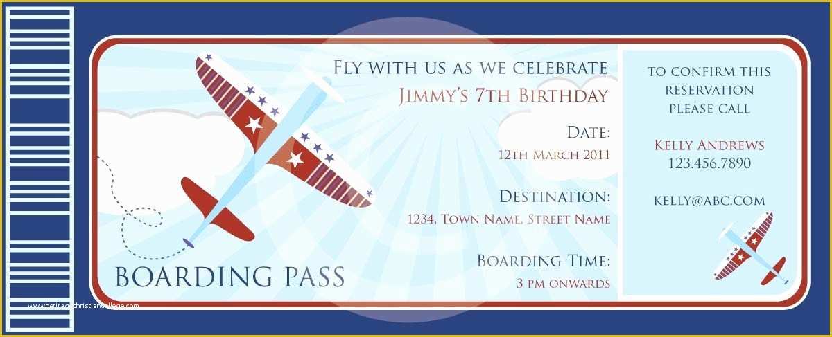 Airline Ticket Invitation Template Free Download Of Boarding Pass Airplanes Invitation Diy Printable Party