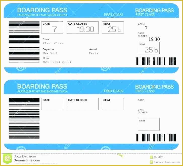 Airline Ticket Invitation Template Free Download Of Boarding Pass Template Free Download Unique Printable