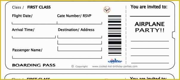 Airline Ticket Invitation Template Free Download Of Free Printable Airline Ticket