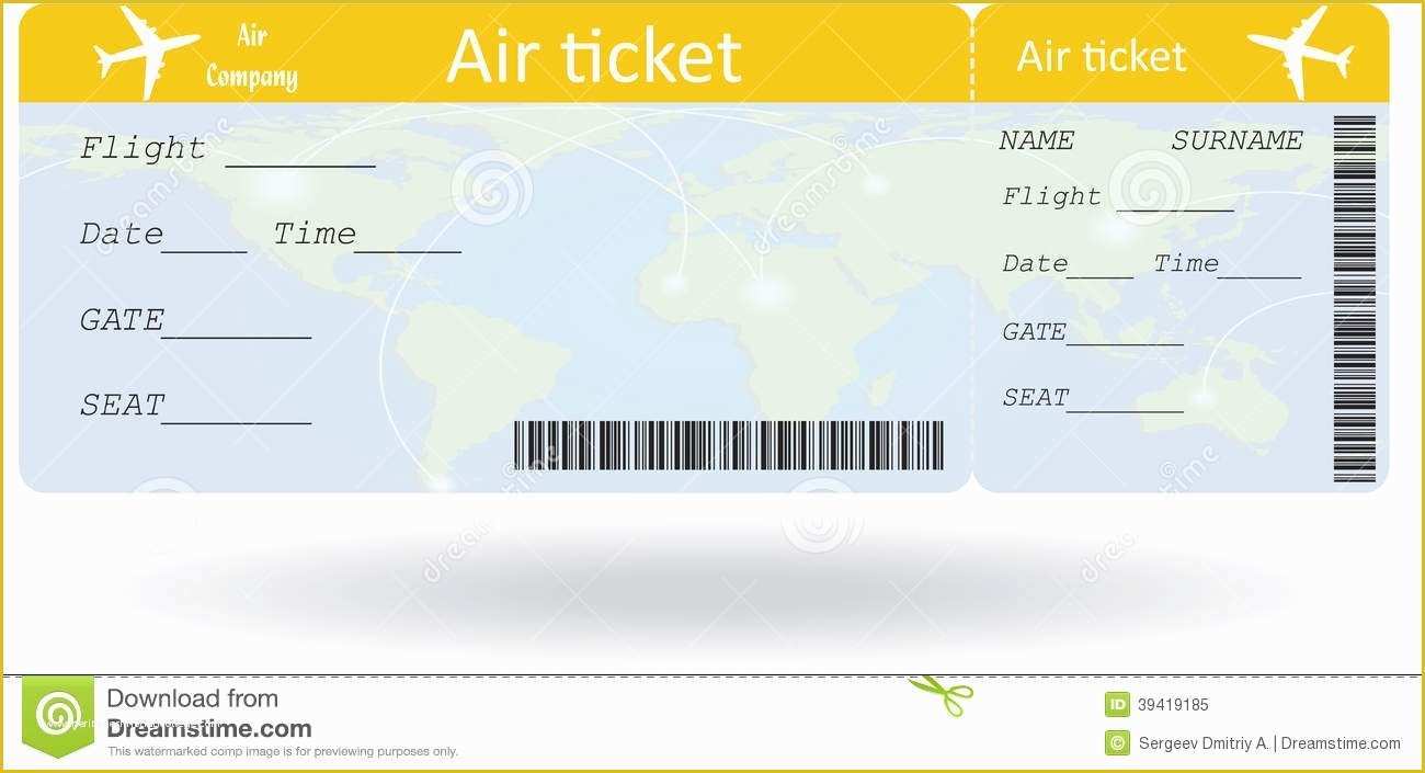 Airline Ticket Invitation Template Free Download Of Plane Ticket Template Beepmunk