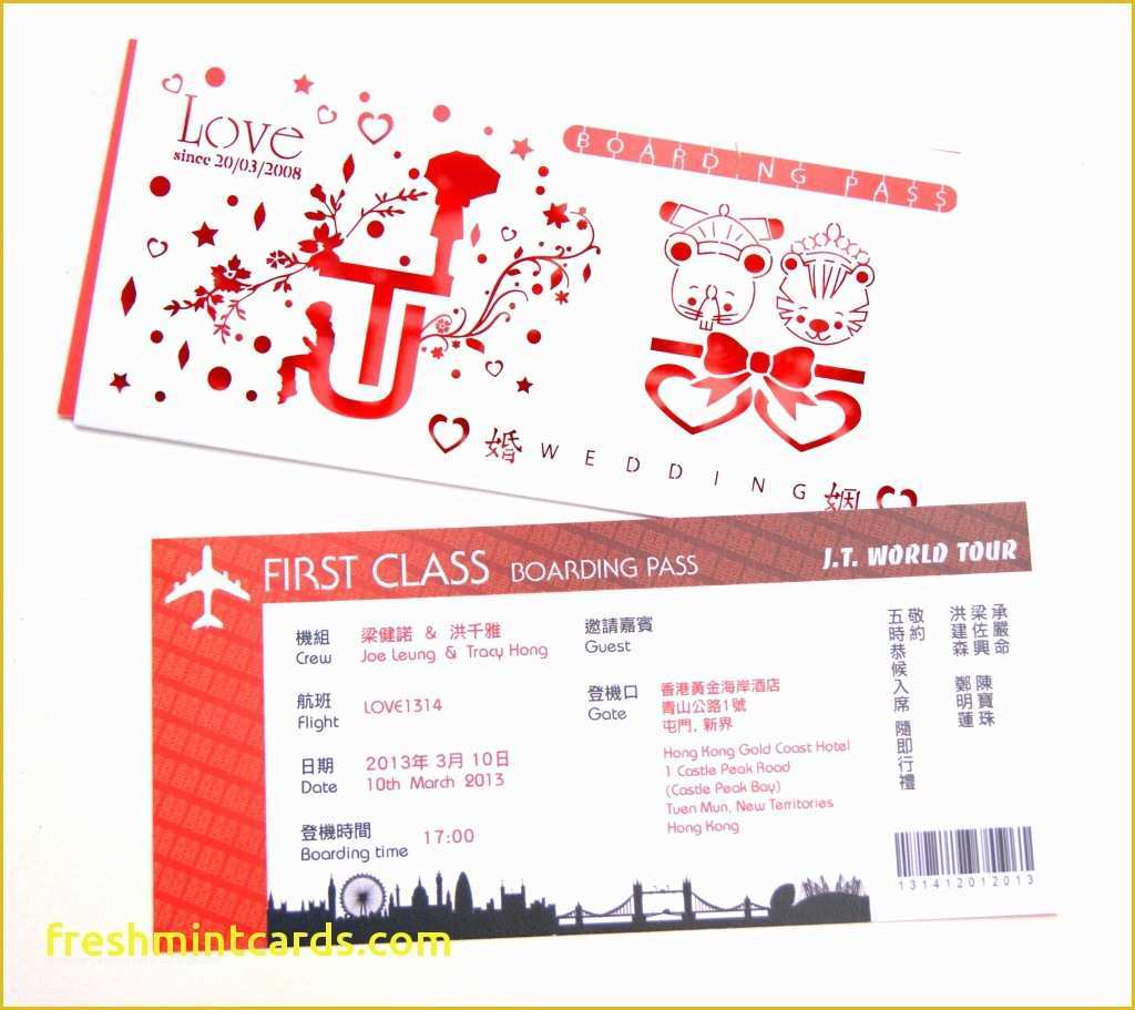 Airline Ticket Invitation Template Free Download Of Plane Ticket Wedding Invitation