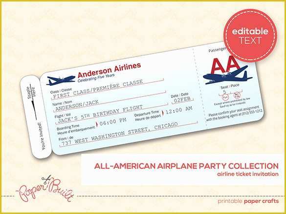 Airline Ticket Invitation Template Free Download Of Ticket Templates – 99 Free Word Excel Pdf Psd Eps