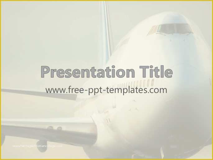 Airplane Powerpoint Template Free Download Of Airplane Ppt Template