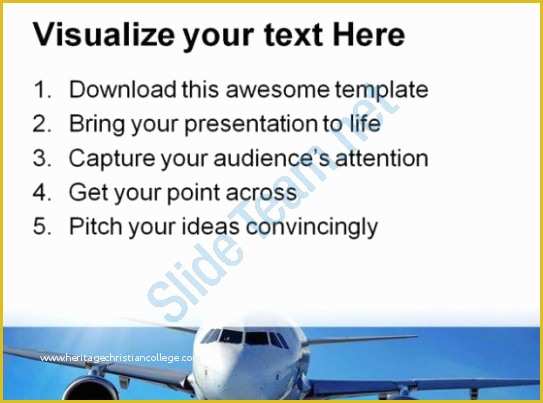 Airplane Powerpoint Template Free Download Of Airplane Transportation Powerpoint Templates and