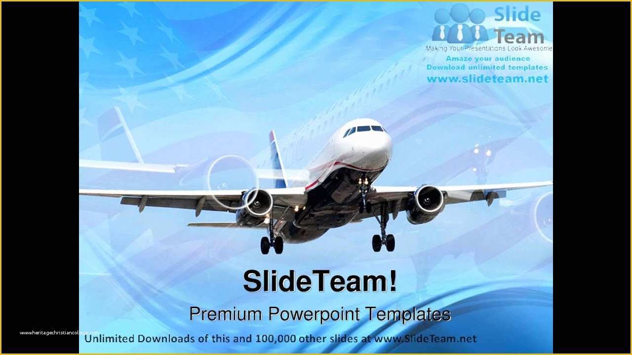 Airplane Powerpoint Template Free Download Of Americana Airplane Transportation Powerpoint Templates