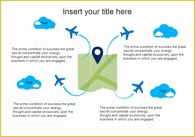 Airplane Powerpoint Template Free Download Of Cloud Plane Ppt