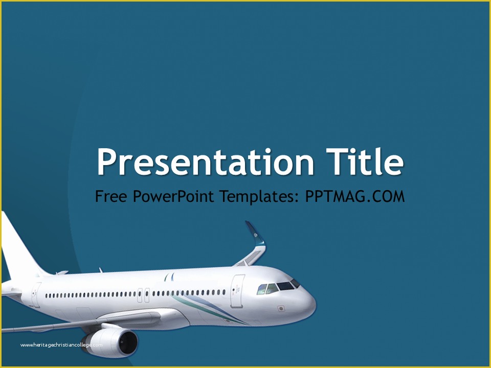 Airplane Powerpoint Template Free Download Of Free Airplane Powerpoint Template Pptmag