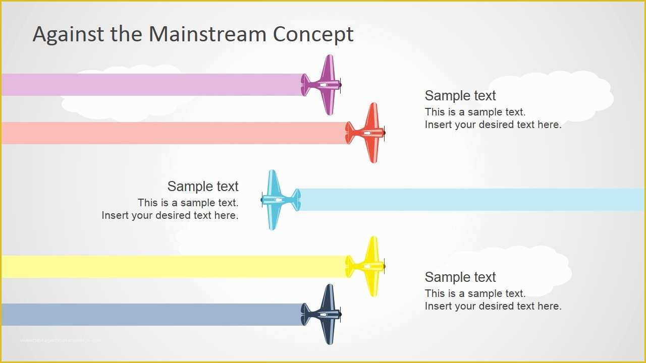 Airplane Powerpoint Template Free Download Of Free Powerpoint Template Against the Mainstream Concept