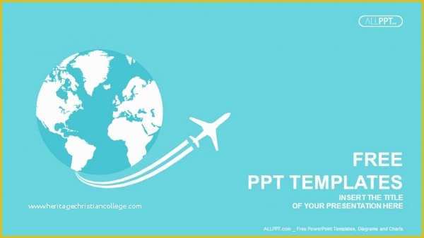Airplane Powerpoint Template Free Download Of Jet Airplane Travel On Earth Powerpoint Templates