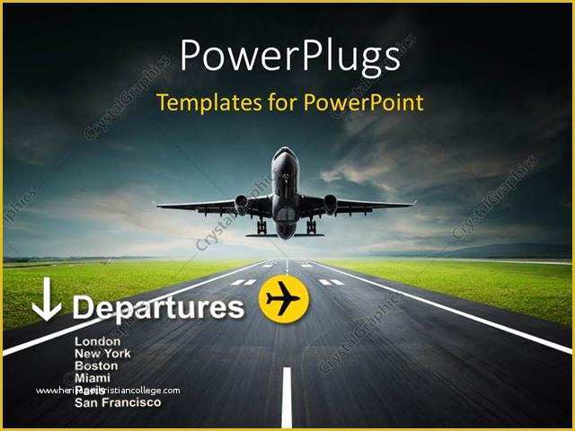 Airplane Powerpoint Template Free Download Of Powerpoint Template An Airplane Taking Off From the