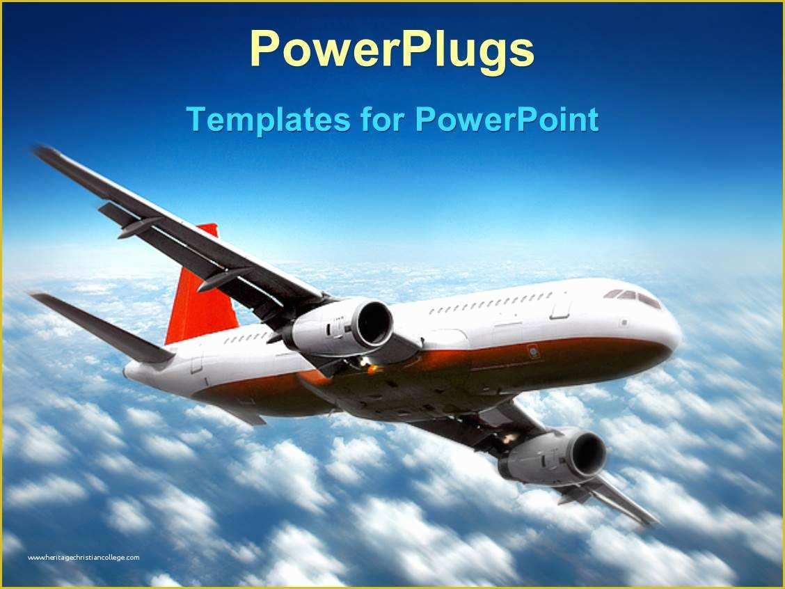 Airplane Powerpoint Template Free Download Of Powerpoint Template Plane Flying Above the Clouds In the