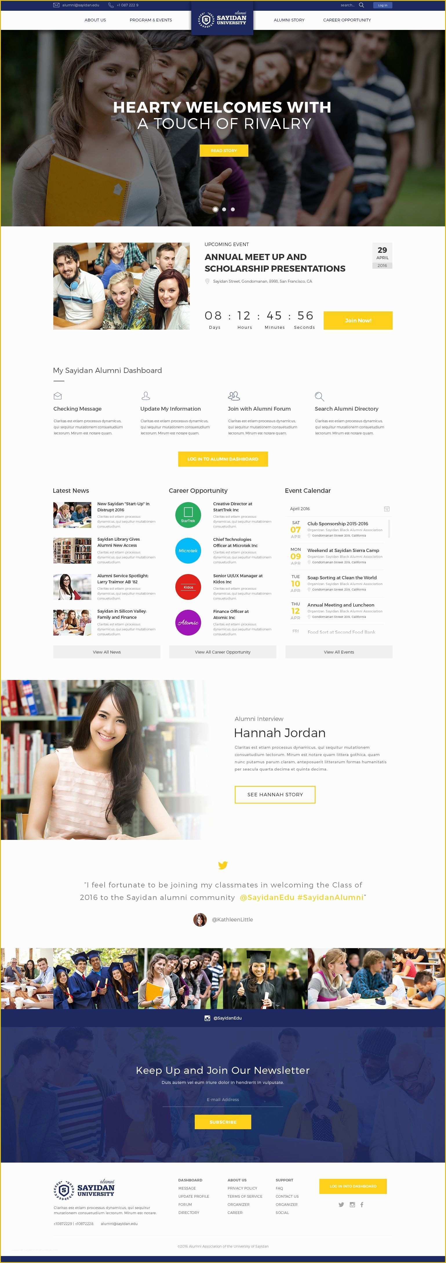 Alumni association Website Templates Free Download Of Pin by Designer Developer On Website Designs