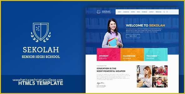 Alumni association Website Templates Free Download Of Sekolah Senior High School HTML5 Template by Kenzap