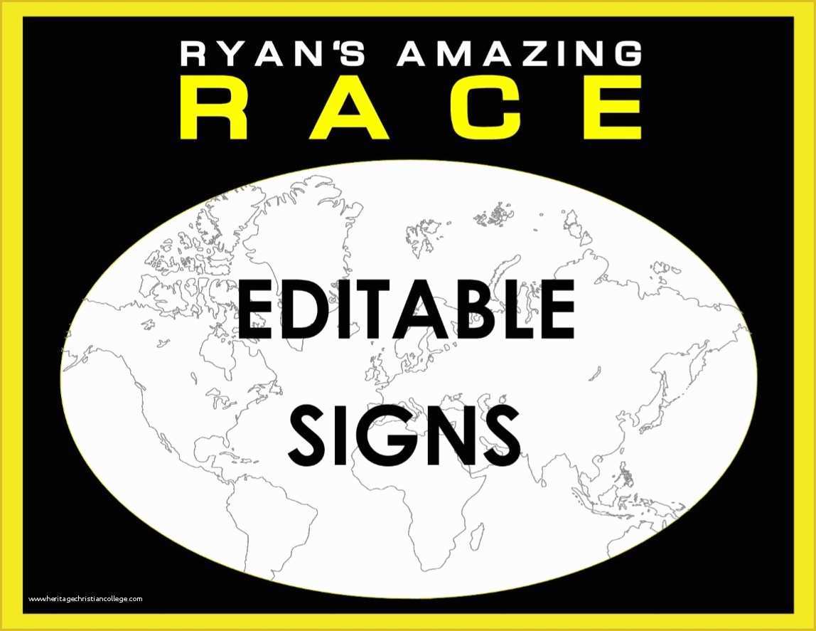 Amazing Race Editable Templates Free Of Amazing Race Party Supplies and Invitations