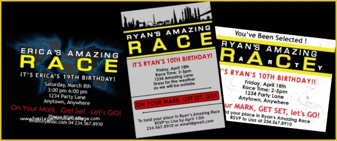 Amazing Race Editable Templates Free Of Amazing Race Party Supplies and Invitations